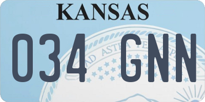 KS license plate 034GNN