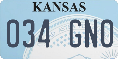 KS license plate 034GNO