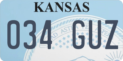 KS license plate 034GUZ