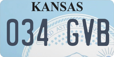KS license plate 034GVB