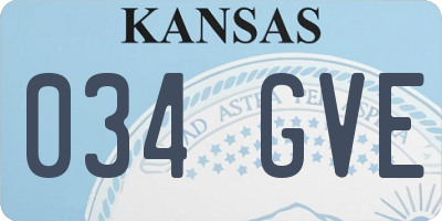 KS license plate 034GVE