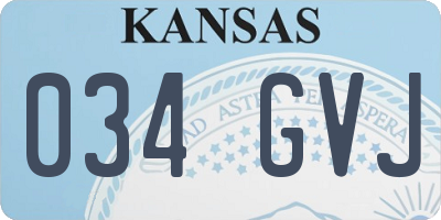KS license plate 034GVJ