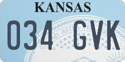 KS license plate 034GVK