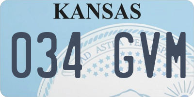 KS license plate 034GVM