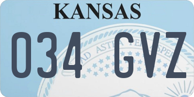 KS license plate 034GVZ
