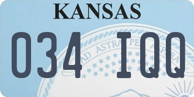 KS license plate 034IQQ
