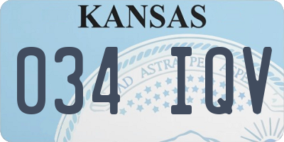 KS license plate 034IQV