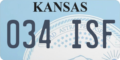 KS license plate 034ISF