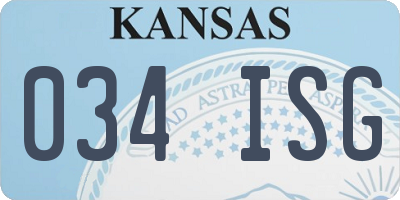 KS license plate 034ISG