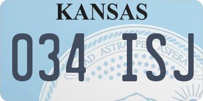 KS license plate 034ISJ