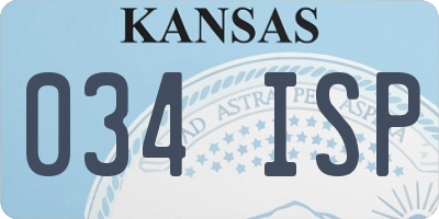 KS license plate 034ISP