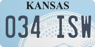 KS license plate 034ISW