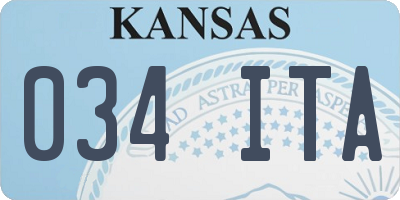 KS license plate 034ITA