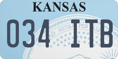 KS license plate 034ITB