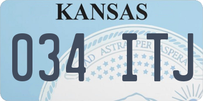 KS license plate 034ITJ