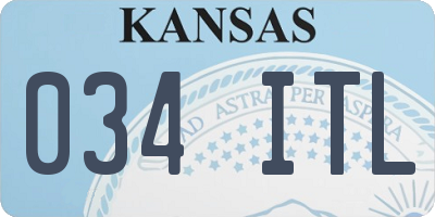 KS license plate 034ITL