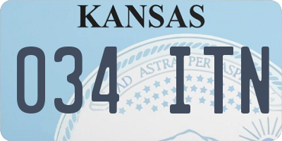 KS license plate 034ITN