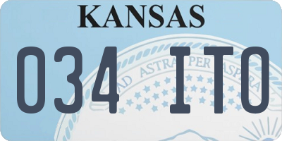 KS license plate 034ITO