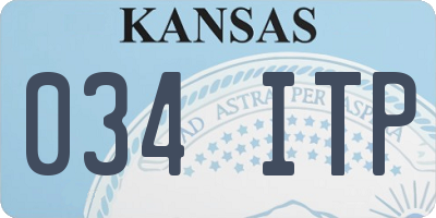 KS license plate 034ITP
