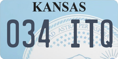KS license plate 034ITQ
