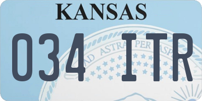 KS license plate 034ITR