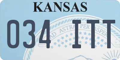 KS license plate 034ITT