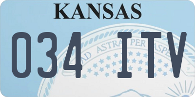 KS license plate 034ITV