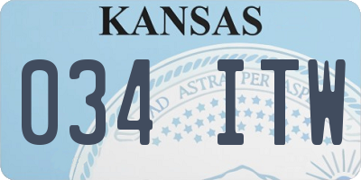 KS license plate 034ITW