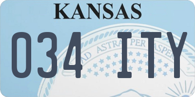 KS license plate 034ITY