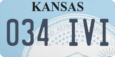 KS license plate 034IVI