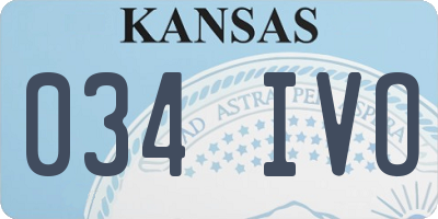 KS license plate 034IVO