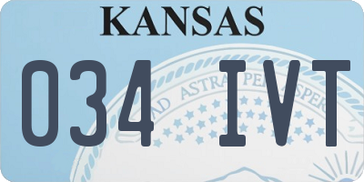 KS license plate 034IVT