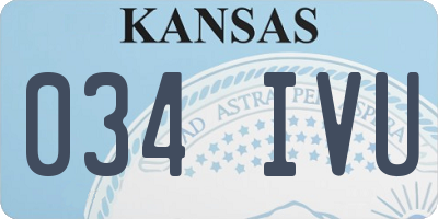 KS license plate 034IVU