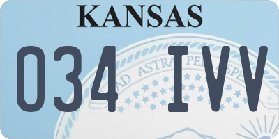KS license plate 034IVV
