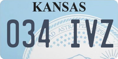 KS license plate 034IVZ