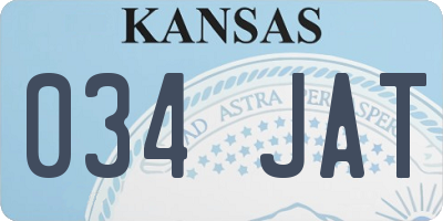 KS license plate 034JAT