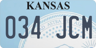 KS license plate 034JCM