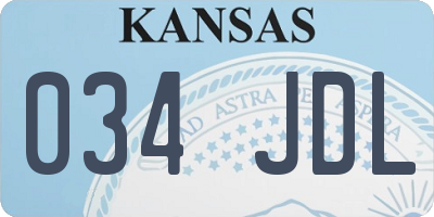 KS license plate 034JDL