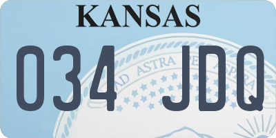 KS license plate 034JDQ