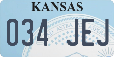 KS license plate 034JEJ