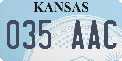 KS license plate 035AAC