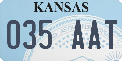 KS license plate 035AAT