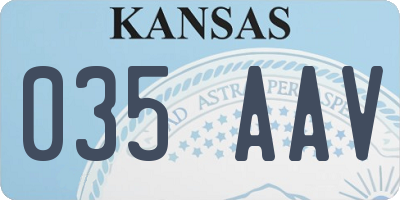 KS license plate 035AAV