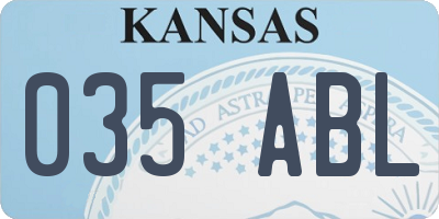 KS license plate 035ABL