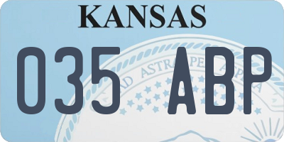 KS license plate 035ABP