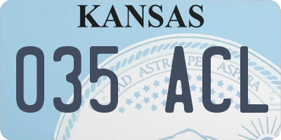 KS license plate 035ACL