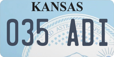 KS license plate 035ADI
