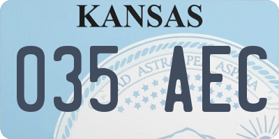 KS license plate 035AEC