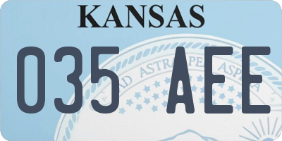 KS license plate 035AEE