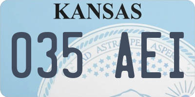 KS license plate 035AEI